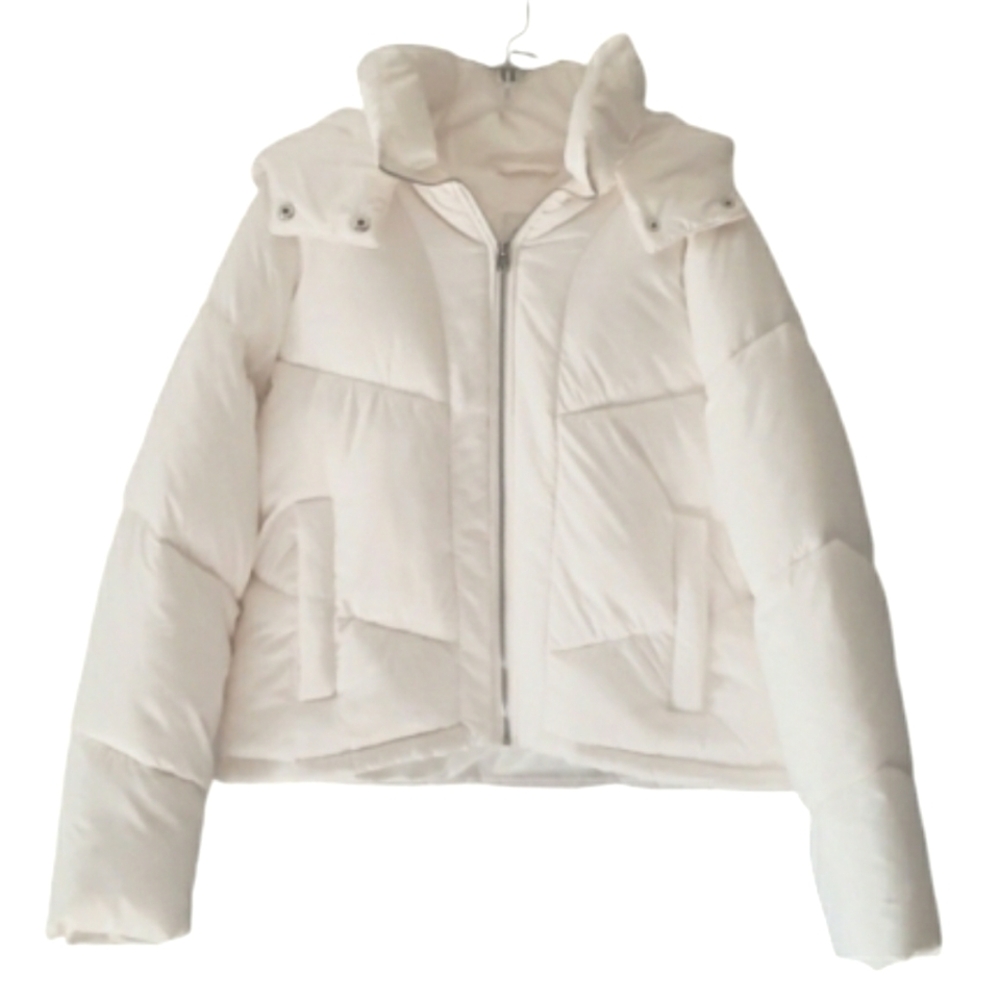 Abercrombie and Fitch Ultra Collection Puffer Jacket Winter White RemoveableHood